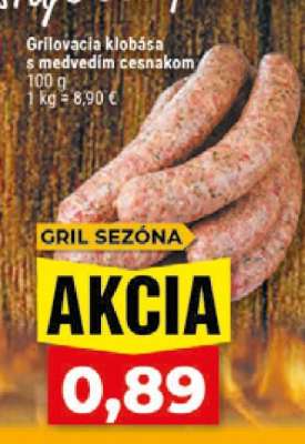 Grilovacia klobása s medvedím cesnakom