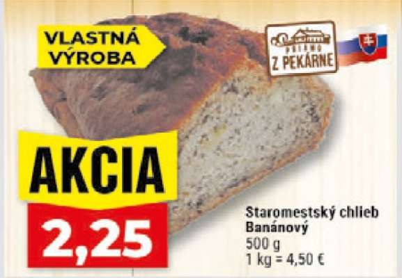Staromestský chlieb Banánový