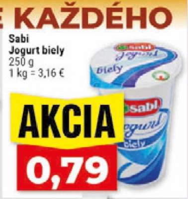 SABI JOGURT BIELY