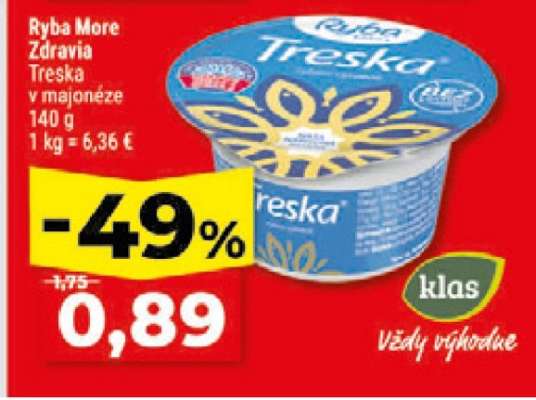 RYBA MORE ZDRAVIA Treska v majonéze