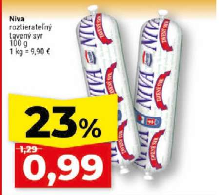 Niva roztierateľný tavený syr