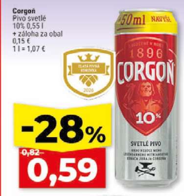 Corgoň Pivo svetlé