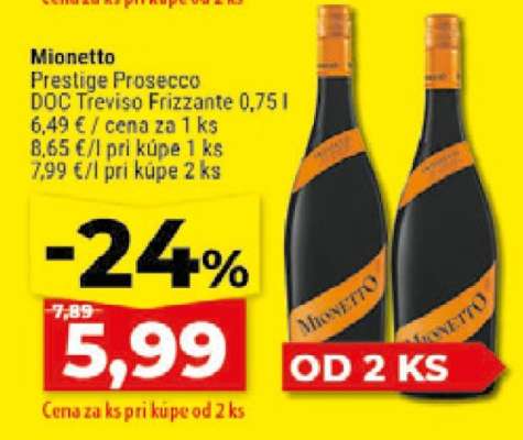 Mionetto Prestige Prosecco DOC Treviso Frizzante 0,75 l