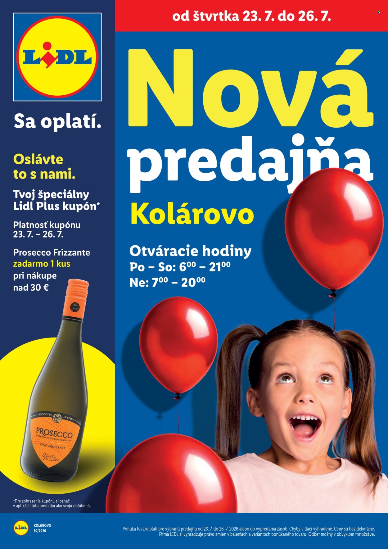 Leták Lidl - 23.7.2026 - 26.7.2026. Strana 1