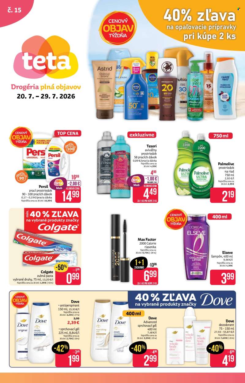 Leták Teta drogerie - 20.7.2026 - 29.7.2026.
