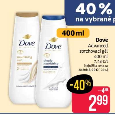 Dove Advanced sprchovací gél 400 ml