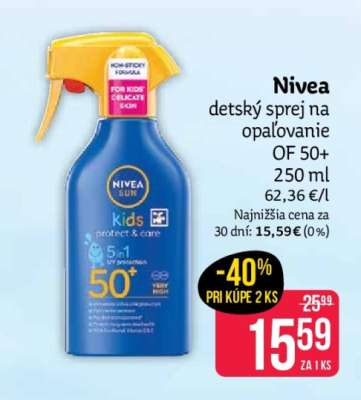 Nivea detský sprej na opaľovanie OF 50+ 250 ml