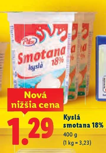 Kyslá smotana 18 %