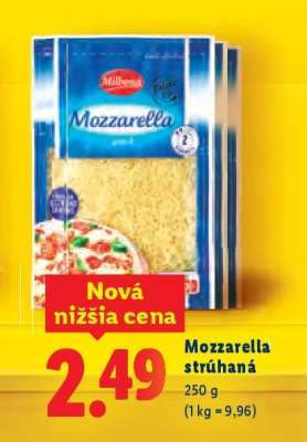 Mozzarella strúhaná