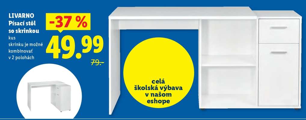 LIVARNO Písací stôl so skrinkou