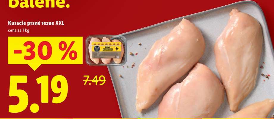 Kuracie prsia rezne XXL