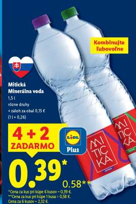 MITICKÁ Minerálna voda
