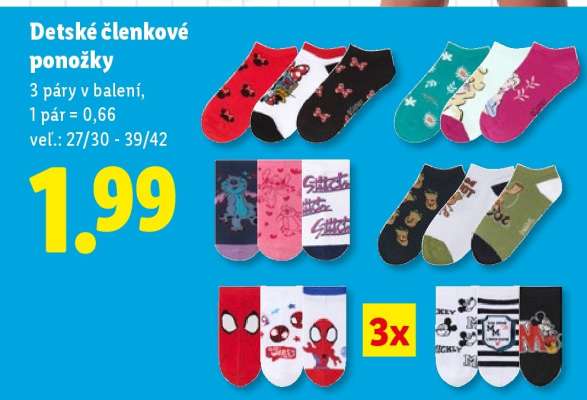 Detské členkové ponožky