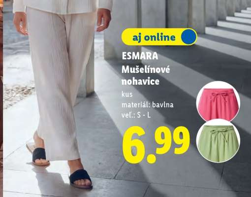 esmara Mušelínové nohavice