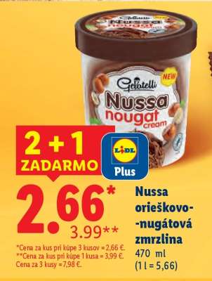 Nussa orieškovonugátová zmrzlina
