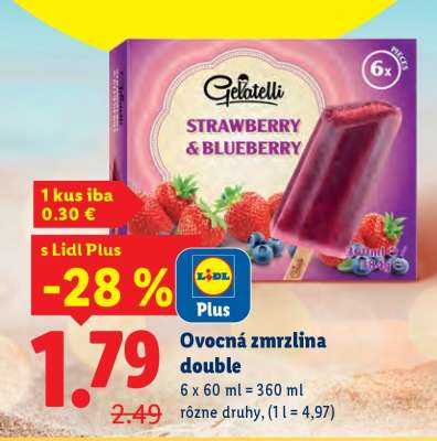 Ovocná zmrzlina Double
