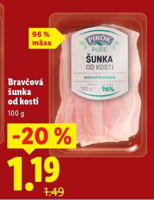 Bravčová šunka od kosti
