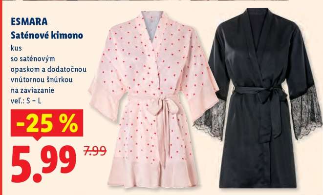 ESMARA Saténové kimono