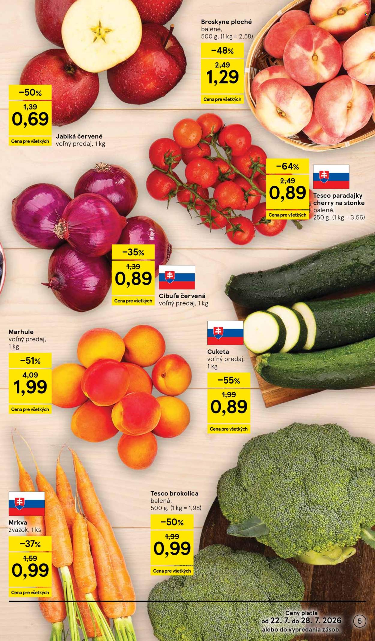 Leták TESCO supermarket - 22.7.2026 - 28.7.2026. Strana 5