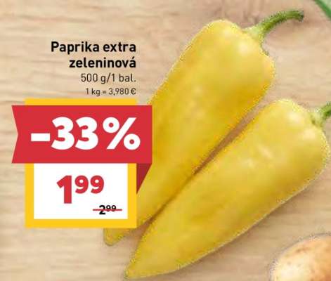Paprika extra zeleninová
