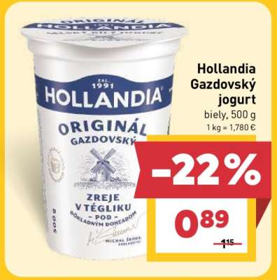 Hollandia Gazdovský jogurt