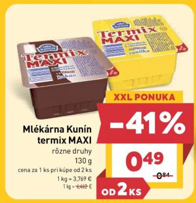 Mlékárna Kunín termix maxi
