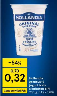 Hollandia gazdovský jogurt biely s kultúrou BiFi