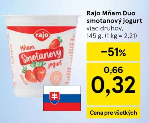 RAJO MŇAM DUO Smotanový jogurt