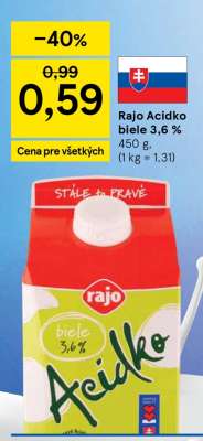 Rajo Acidko biele 3,6 %