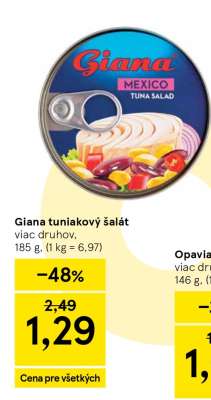 Giana tuniakový šalát