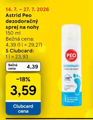 Astrid Peo deodorační sprej na nohy