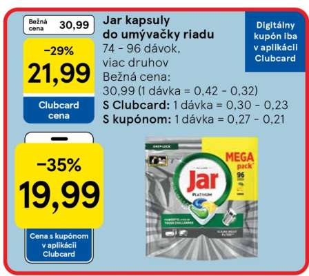JAR KAPSULY DO UMÝVAČKY RIADU