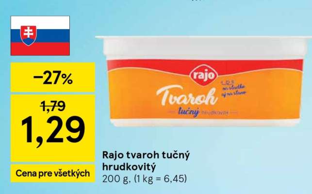 Rajo Tvaroh tučný hrudkovitý