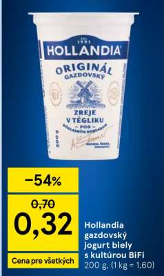 Hollandia gazdovský jogurt biely s kultúrou BiFi