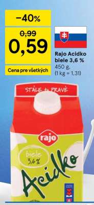 Rajo Acidko biele 3,6 %