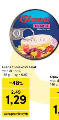 Giana tuniakový šalát