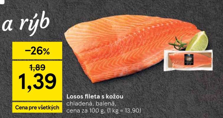 Losos fileta s kožou