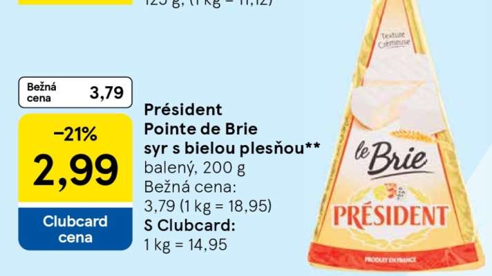 Président Pointe de brie syr s bielou plesňou