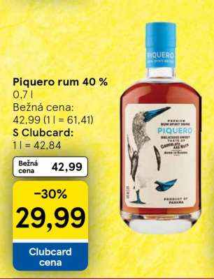 Piquero rum 40 %