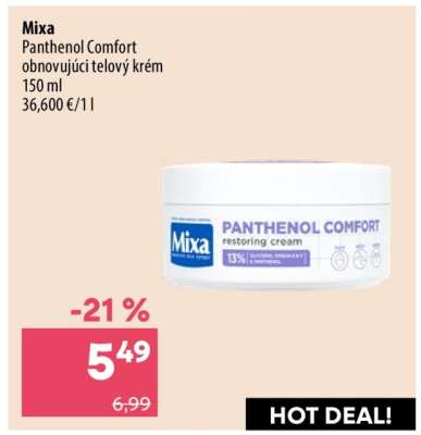 Mixa Panthenol Comfort obnovujúci telový krém
