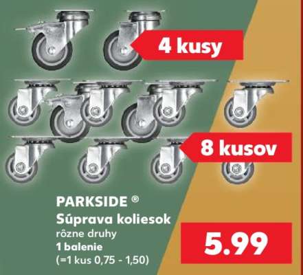 PARKSIDE ® Súprava koliesok
