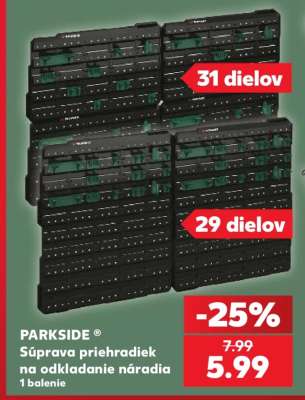 PARKSIDE Súprava priehradiek na odkladanie náradia