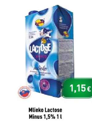 Mlieko Lactose Minus 1,5% 1 l