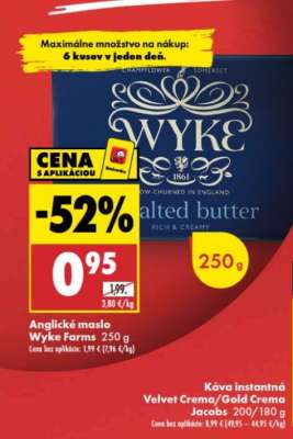 Anglické maslo Wyke Farms 250 g