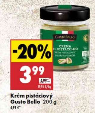 Krém pistáciový Gusto Bello 200 g