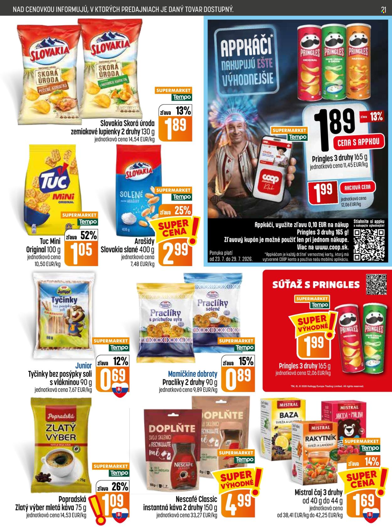 Leták COOP Jednota - 23.7.2026 - 29.7.2026. Strana 21