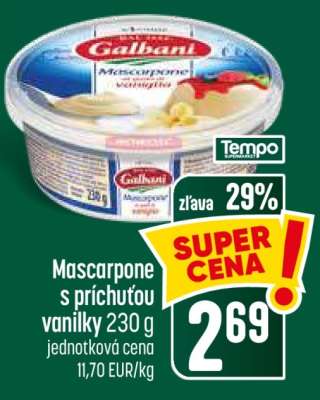 Mascarpone s príchuťou vanilky 230 g