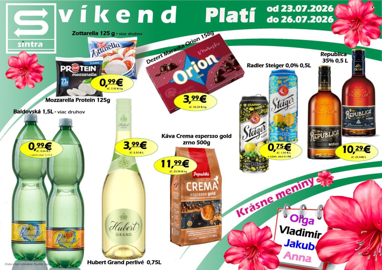 Leták Sintra - 23.7.2026 - 26.7.2026. Strana 1