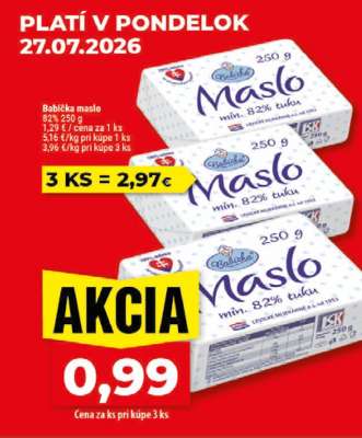 Babička maslo 82% 250 g