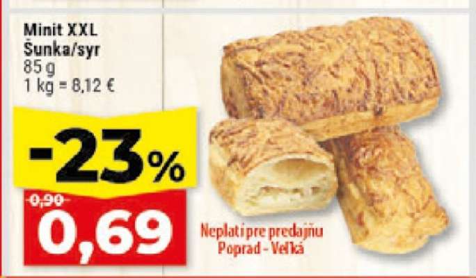 Minit XXL šunka/syr